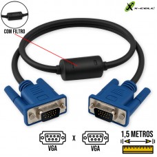 Cabo VGA 1.5m com Filtro XC-VGA-1.5 X-Cell